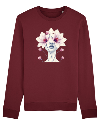 FLORAL GEOMETRIC ORHIDEE  Feminitate Burgundy