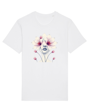 FLORAL GEOMETRIC ORHIDEE  Feminitate White
