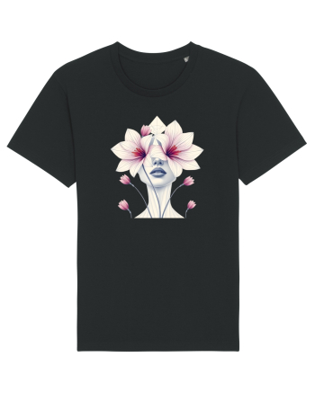 FLORAL GEOMETRIC ORHIDEE  Feminitate Black