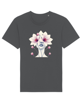 FLORAL GEOMETRIC ORHIDEE  Feminitate Anthracite