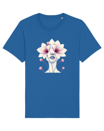 FLORAL GEOMETRIC ORHIDEE  Feminitate Royal Blue