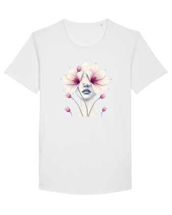 FLORAL GEOMETRIC ORHIDEE  Feminitate White