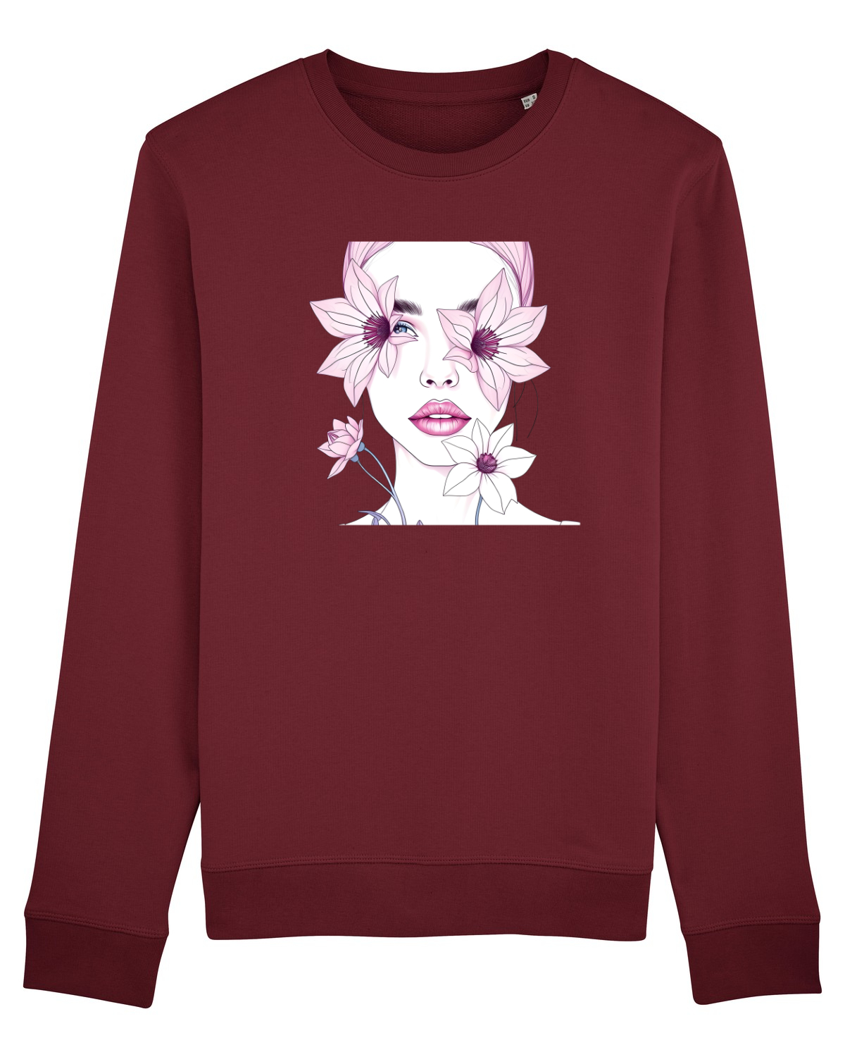 Bluză mânecă lungă Unisex Rise Burgundy