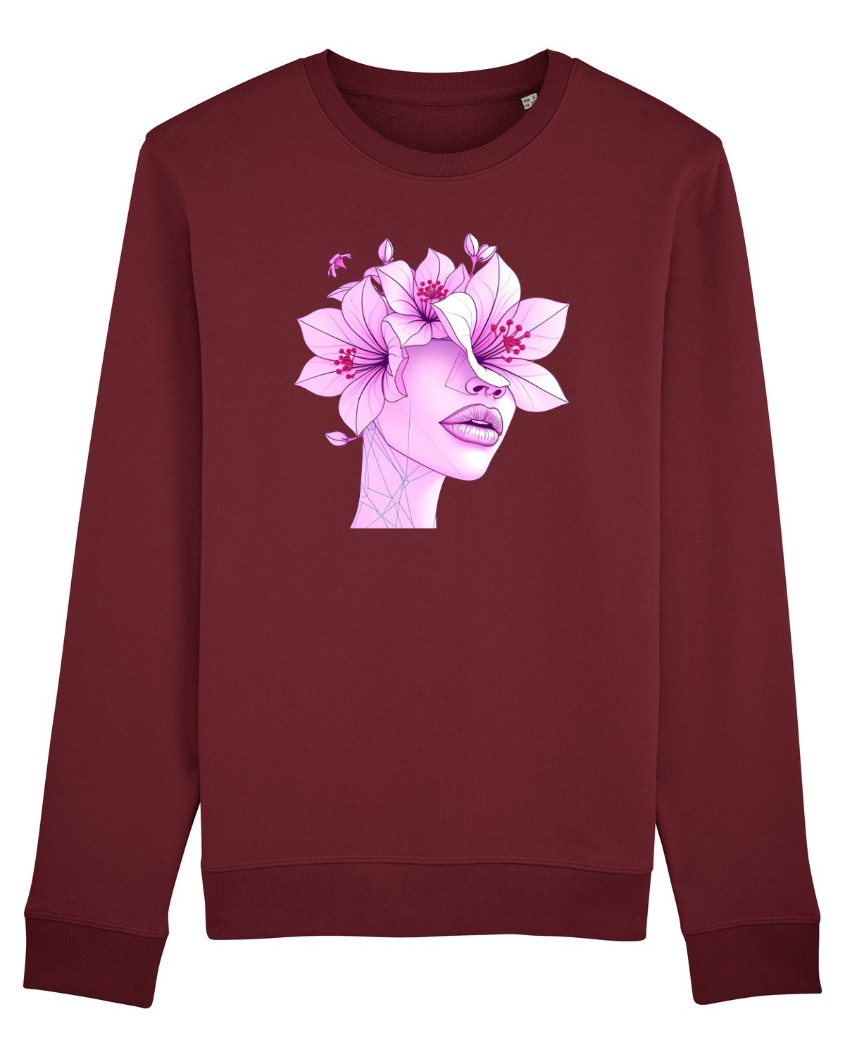Bluză mânecă lungă Unisex Rise Burgundy