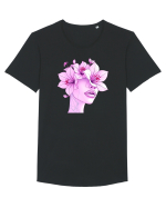 FLORAL GEOMETRIC CRINI Feminitate 3 Tricou mânecă scurtă guler larg Bărbat Skater
