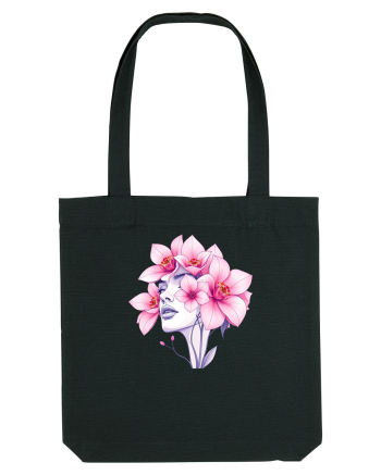 FLORAL GEOMETRIC ORHIDEE  Feminitate 2 Black