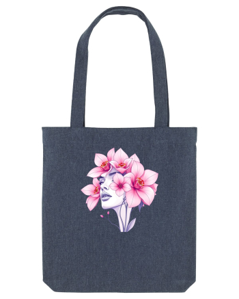 FLORAL GEOMETRIC ORHIDEE  Feminitate 2 Midnight Blue