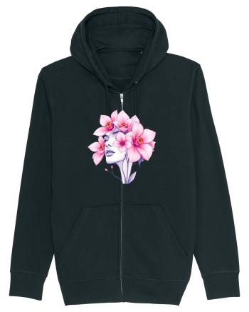 FLORAL GEOMETRIC ORHIDEE  Feminitate 2 Black