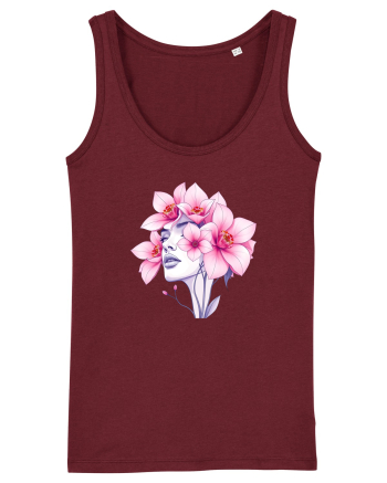FLORAL GEOMETRIC ORHIDEE  Feminitate 2 Burgundy