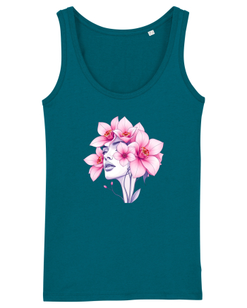 FLORAL GEOMETRIC ORHIDEE  Feminitate 2 Ocean Depth
