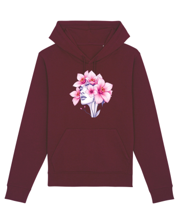 FLORAL GEOMETRIC ORHIDEE  Feminitate 2 Burgundy