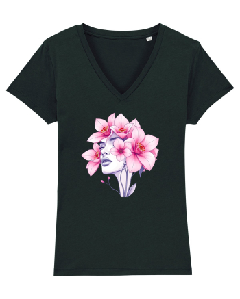 FLORAL GEOMETRIC ORHIDEE  Feminitate 2 Black