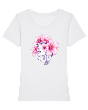 FLORAL GEOMETRIC ORHIDEE  Feminitate 2 White