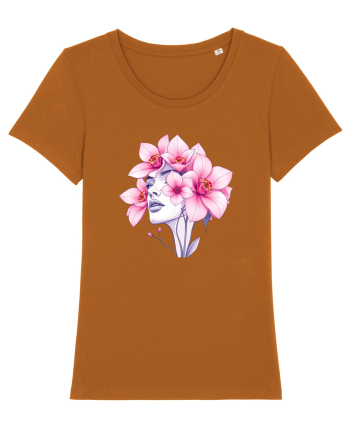 FLORAL GEOMETRIC ORHIDEE  Feminitate 2 Roasted Orange