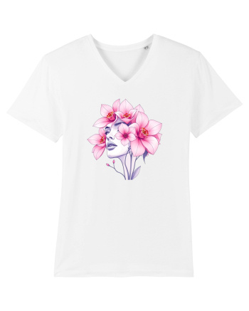 FLORAL GEOMETRIC ORHIDEE  Feminitate 2 White