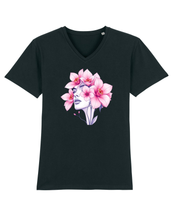 FLORAL GEOMETRIC ORHIDEE  Feminitate 2 Black