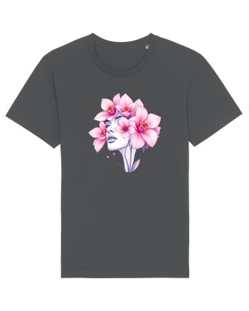 FLORAL GEOMETRIC ORHIDEE  Feminitate 2 Anthracite