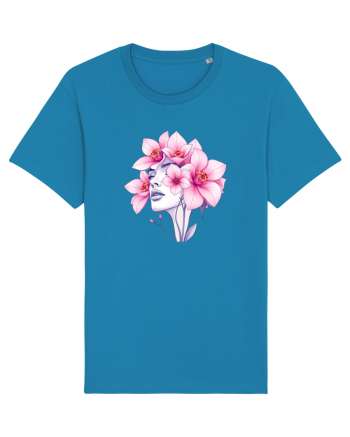 FLORAL GEOMETRIC ORHIDEE  Feminitate 2 Azur