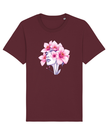 FLORAL GEOMETRIC ORHIDEE  Feminitate 2 Burgundy