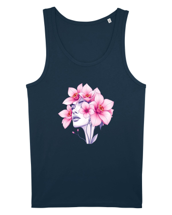 FLORAL GEOMETRIC ORHIDEE  Feminitate 2 Navy