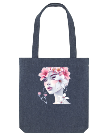 FLORAL GEOMETRIC MAGNOLII Feminitate  2 Midnight Blue