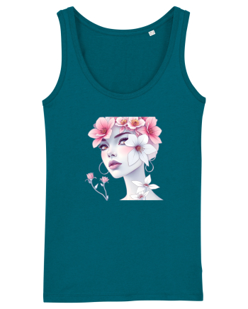 FLORAL GEOMETRIC MAGNOLII Feminitate  2 Ocean Depth