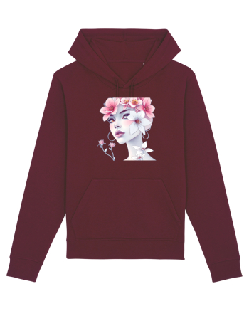 FLORAL GEOMETRIC MAGNOLII Feminitate  2 Burgundy