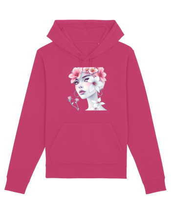 FLORAL GEOMETRIC MAGNOLII Feminitate  2 Raspberry