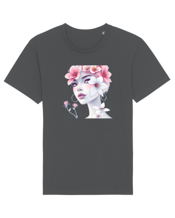FLORAL GEOMETRIC MAGNOLII Feminitate  2 Anthracite