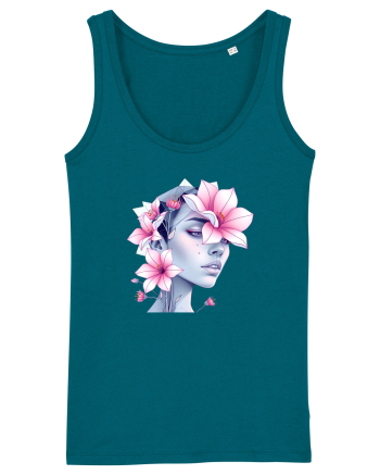 FLORAL GEOMETRIC MAGNOLII Feminitate  3 Ocean Depth