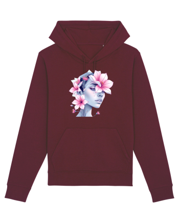 FLORAL GEOMETRIC MAGNOLII Feminitate  3 Burgundy
