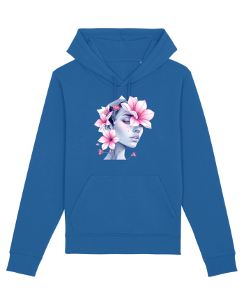 FLORAL GEOMETRIC MAGNOLII Feminitate  3 Royal Blue