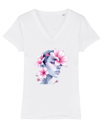 FLORAL GEOMETRIC MAGNOLII Feminitate  3 White