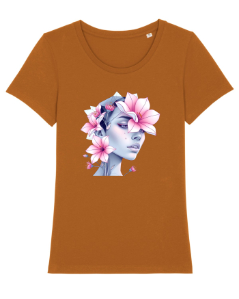 FLORAL GEOMETRIC MAGNOLII Feminitate  3 Roasted Orange