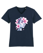 FLORAL GEOMETRIC MAGNOLII Feminitate  3 Tricou mânecă scurtă guler V Bărbat Presenter