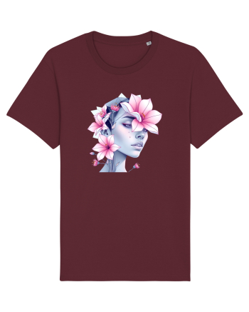 FLORAL GEOMETRIC MAGNOLII Feminitate  3 Burgundy