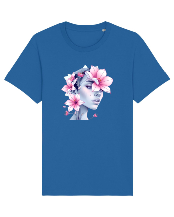 FLORAL GEOMETRIC MAGNOLII Feminitate  3 Royal Blue