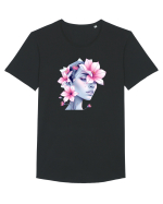 FLORAL GEOMETRIC MAGNOLII Feminitate  3 Tricou mânecă scurtă guler larg Bărbat Skater