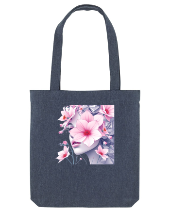 FLORAL GEOMETRIC MAGNOLII Feminitate  4 Midnight Blue