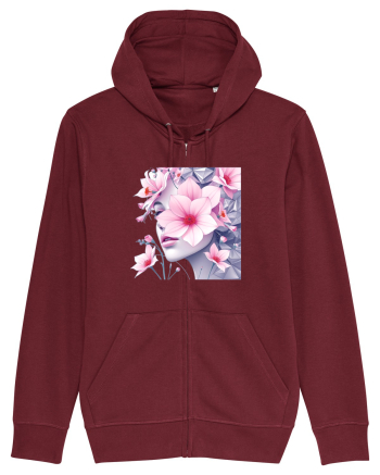 FLORAL GEOMETRIC MAGNOLII Feminitate  4 Burgundy