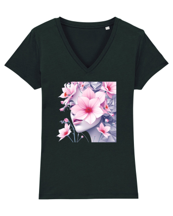 FLORAL GEOMETRIC MAGNOLII Feminitate  4 Black