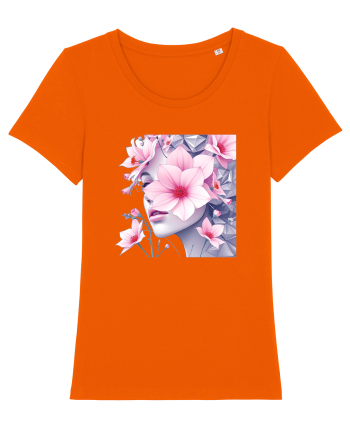 FLORAL GEOMETRIC MAGNOLII Feminitate  4 Bright Orange