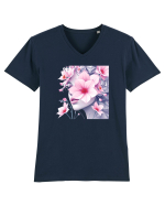 FLORAL GEOMETRIC MAGNOLII Feminitate  4 Tricou mânecă scurtă guler V Bărbat Presenter