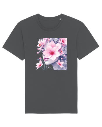 FLORAL GEOMETRIC MAGNOLII Feminitate  4 Anthracite