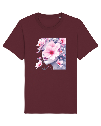 FLORAL GEOMETRIC MAGNOLII Feminitate  4 Burgundy