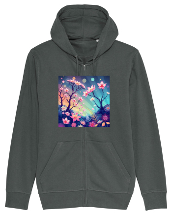 FLORAL GEOMETRIC - PEISAJ SUPERNATURAL 1 Anthracite