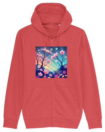 FLORAL GEOMETRIC - PEISAJ SUPERNATURAL 1 Carmine Red