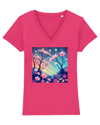FLORAL GEOMETRIC - PEISAJ SUPERNATURAL 1 Raspberry