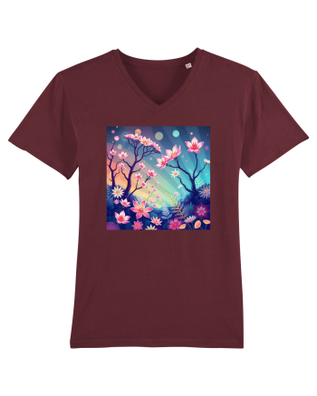 FLORAL GEOMETRIC - PEISAJ SUPERNATURAL 1 Burgundy