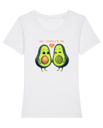 YOU COMPLETE ME -   MA COMPLETEZI Tricou mânecă scurtă guler larg fitted Damă Expresser